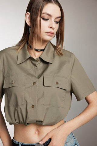 Cargo Style Short-Sleeve Shirt