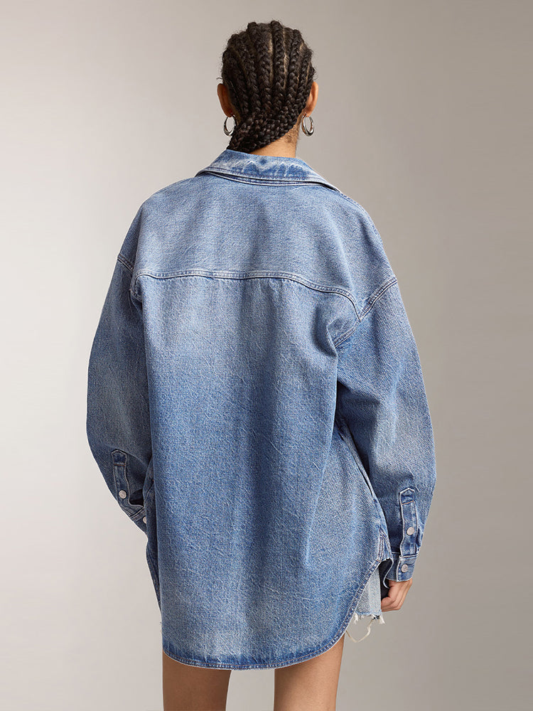 Long Sleeves Relaxed Fit Denim Shirt