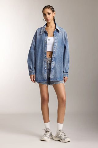 Long Sleeves Relaxed Fit Denim Shirt