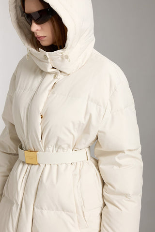 Hooded Double Zipper Down Jacket