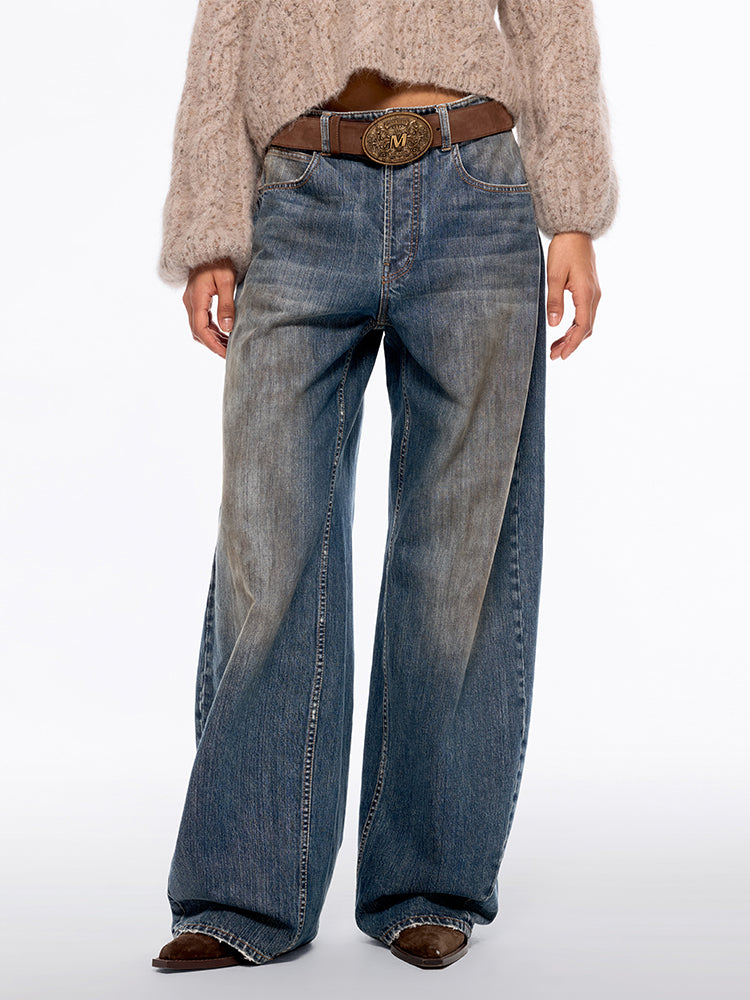 Low-Rise Wide-Leg Jeans