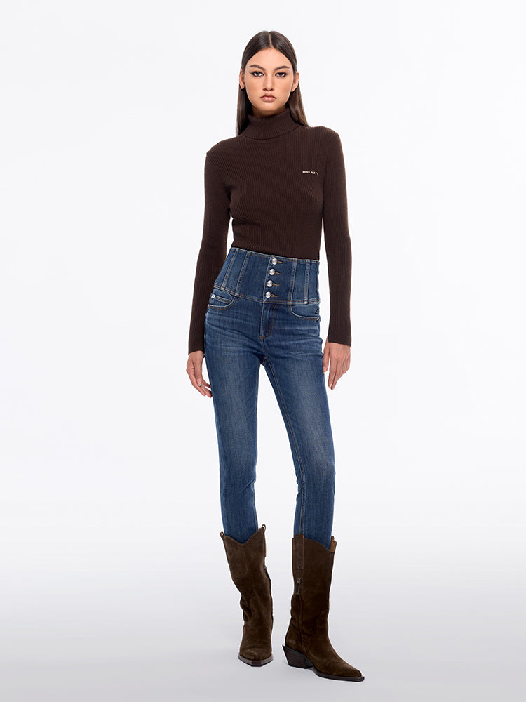 High Waisted Slim-fitted Jeans