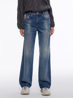 Straight-Leg Mid-Rise Jeans