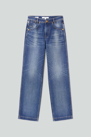 Straight-Leg Mid-Rise Jeans