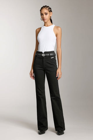 V-Shaped High Waist Flared Jeans