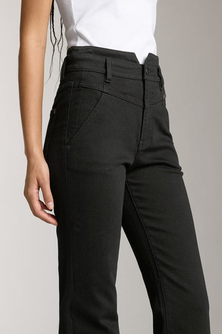 V-Shaped High Waist Flared Jeans