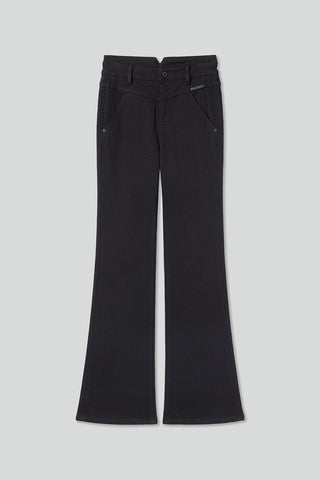 V-Shaped High Waist Flared Jeans