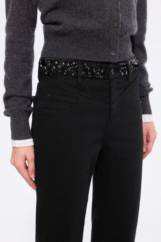 Beaded Flared Jeans