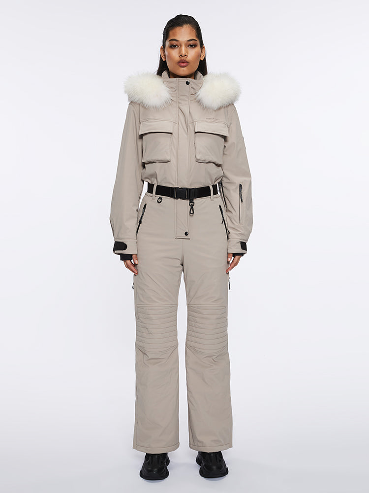 Detachable Fur Jumpsuit