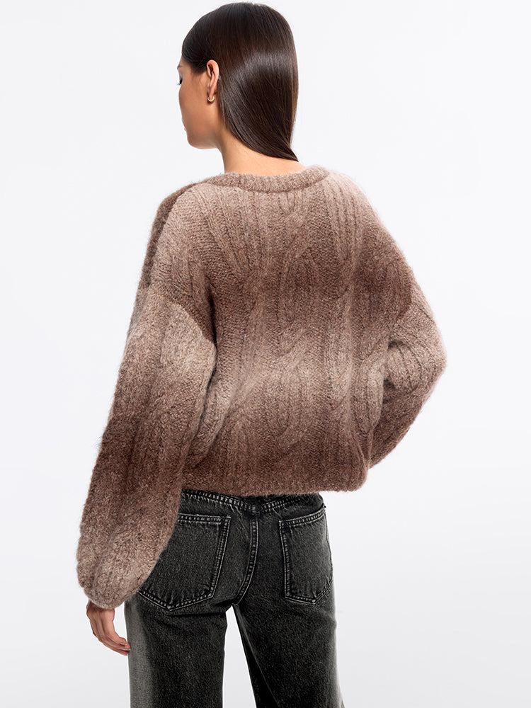 Gradient Cropped Sweater