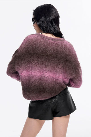 Gradient Cropped Sweater