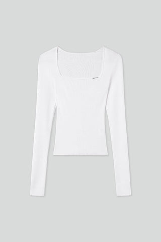 U-Shaped Neckline Slim Fit Knit Top