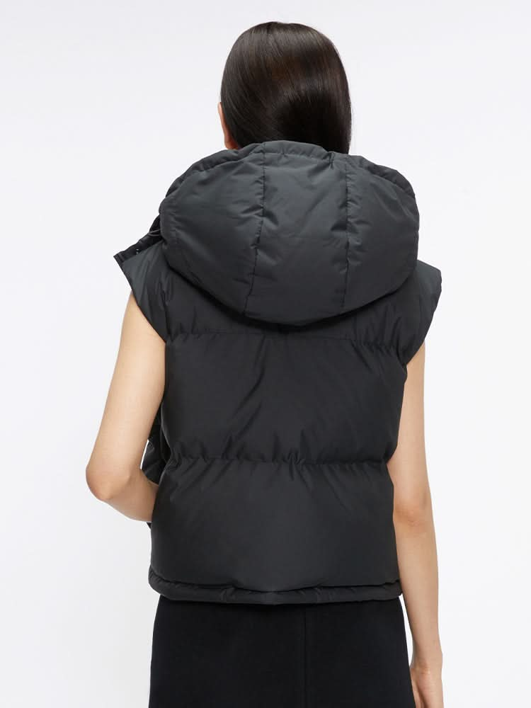 Gilet Jacket With Detachable Hood