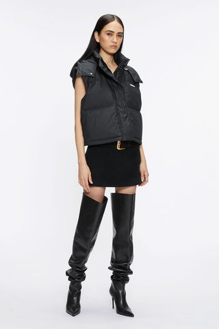 Gilet Jacket With Detachable Hood