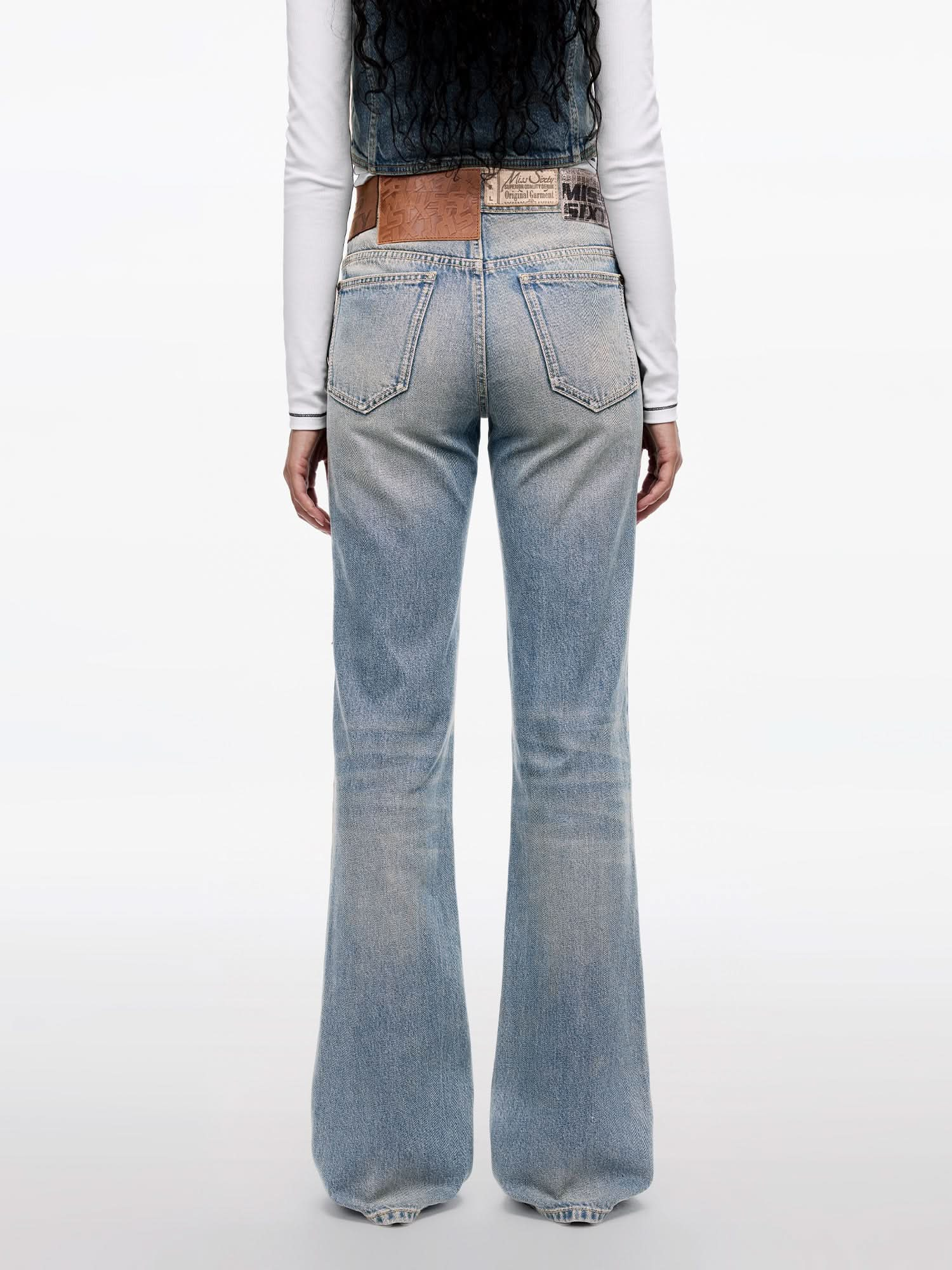 Vintage Light-Blue Flared Jeans