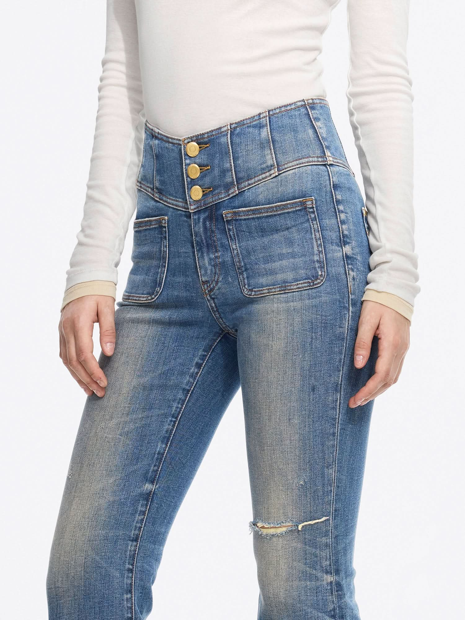 High Waist Flared Jeans