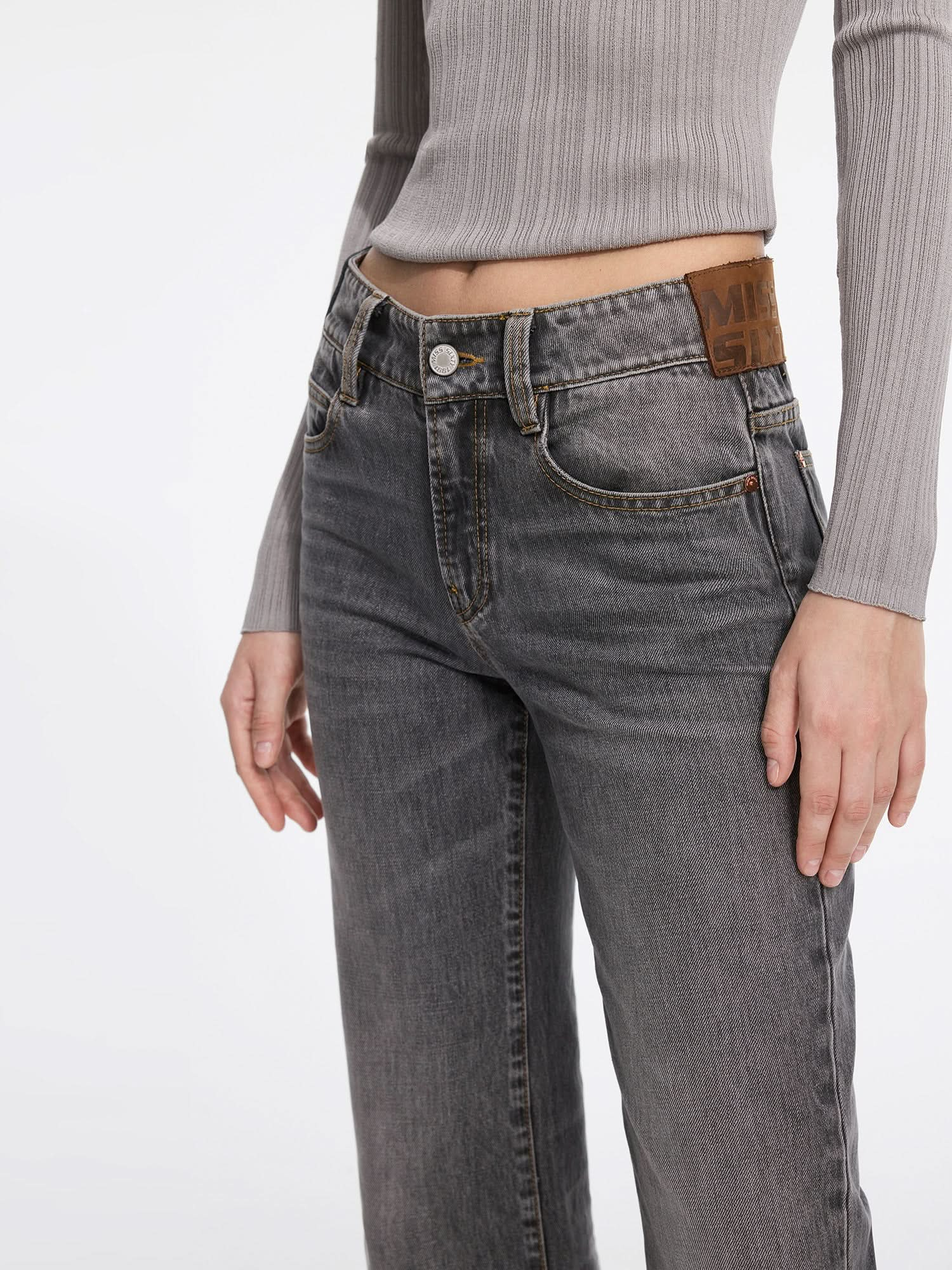 Low-Rise Flared Jeans