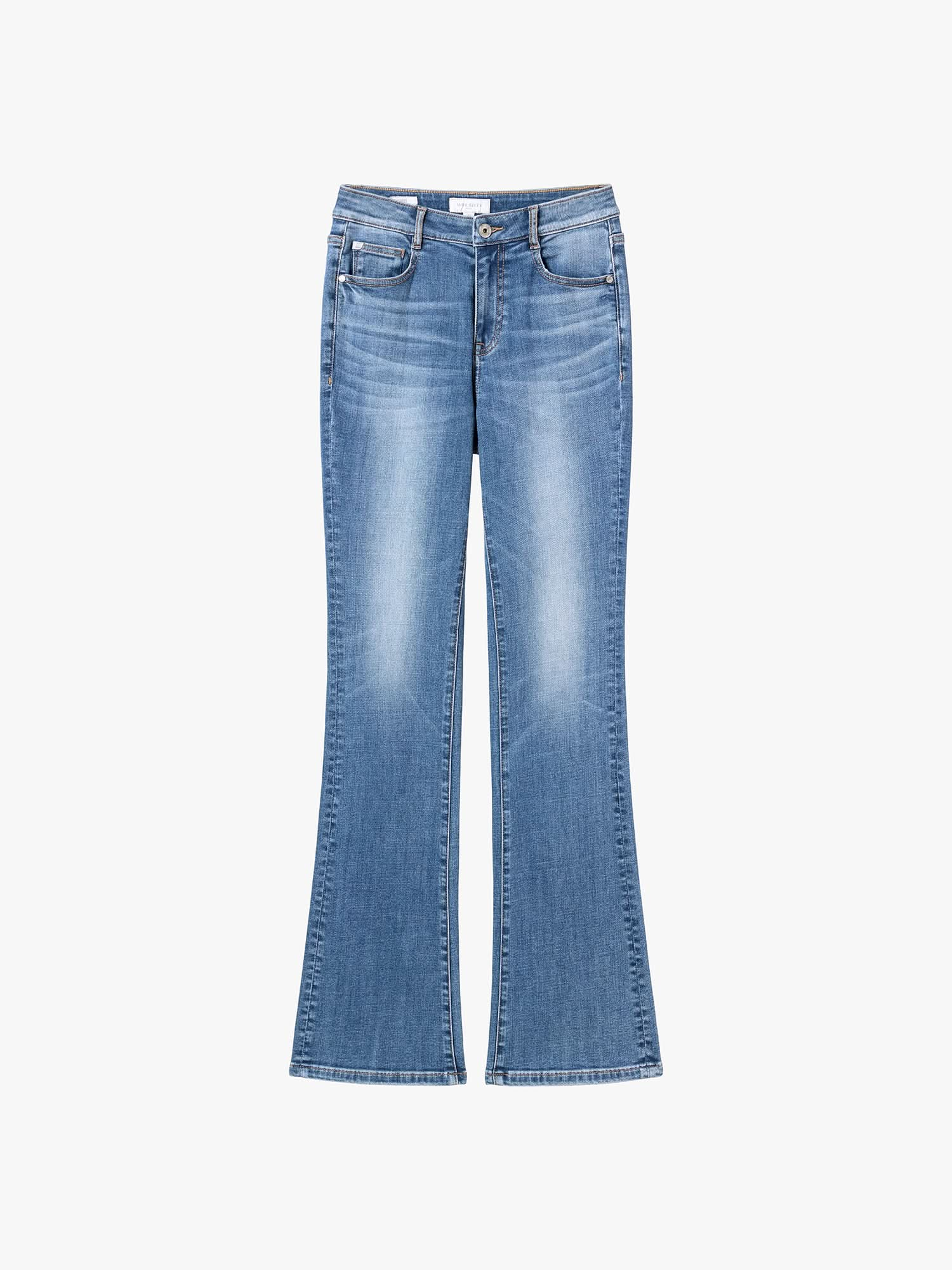 MID-WAIST FLARED JEANS