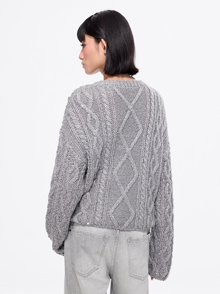 Cable-Knit Cardigan