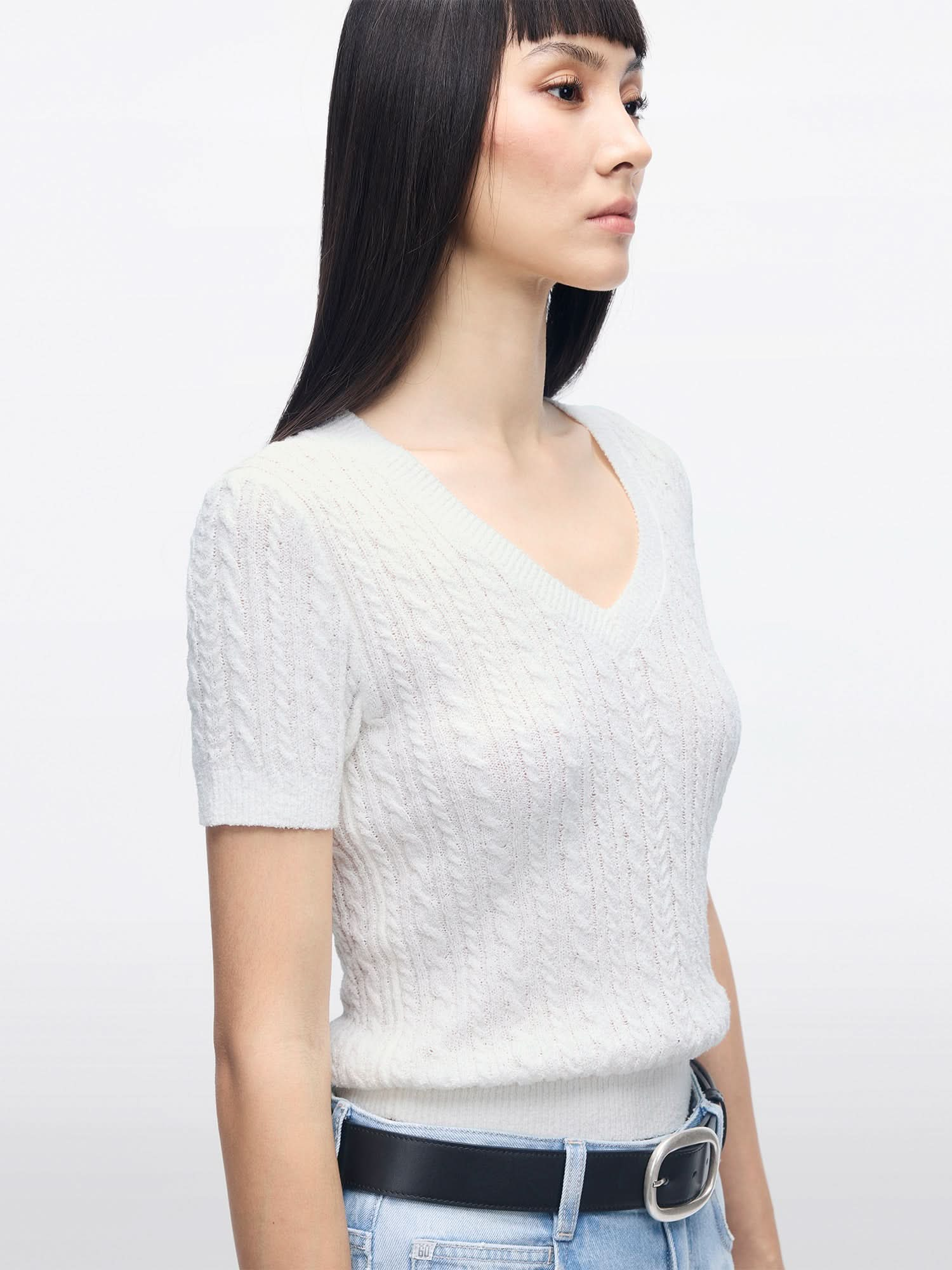 V-Neck Knit Top