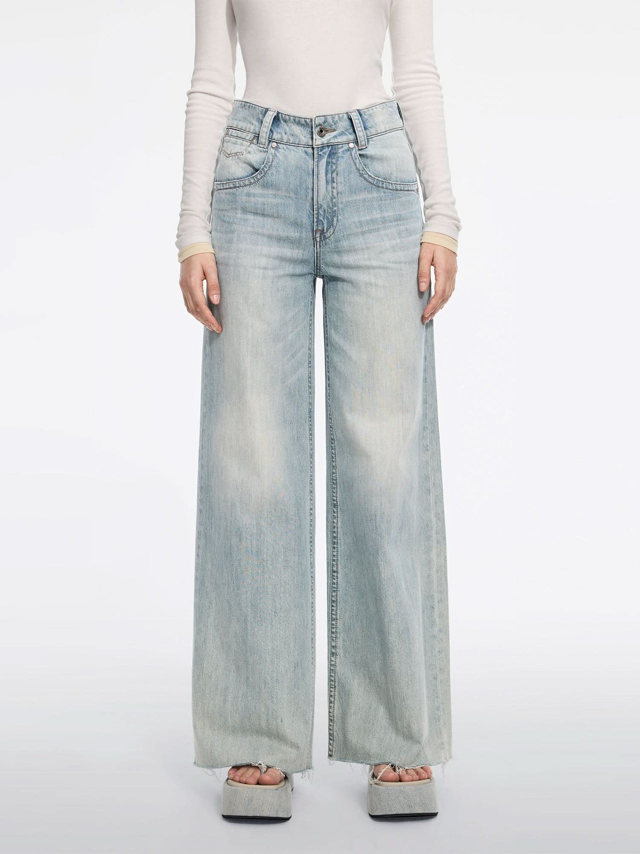 Distressed Flared Jeans