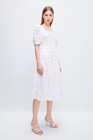French Style Resort Cotton Dress