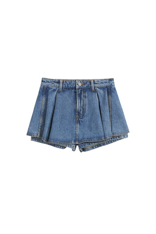 Vintage Blue High-waisted Denim Mini Skirt