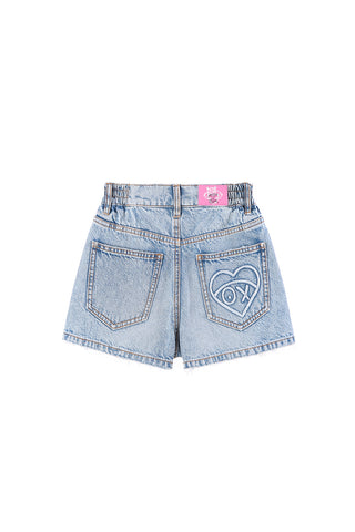 Miss Sixty x ANDRÉ SARAIVA Capsule Collection Cute Graphic Denim Shorts For Kids