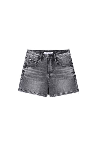 Vintage Black Gray Denim Shorts