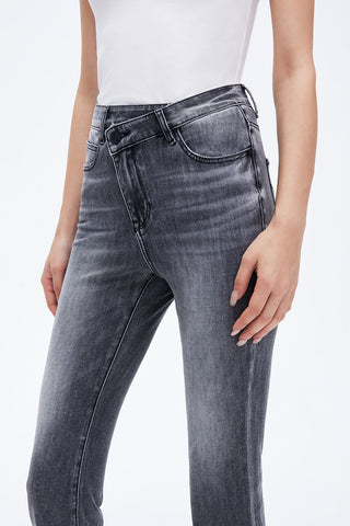 Retro Bootcut Jeans With Mulberry Silk