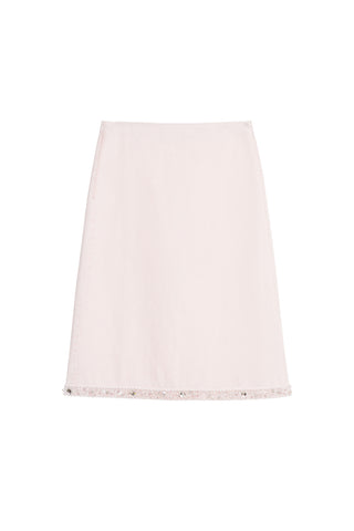 Light Pink Denim Skirt