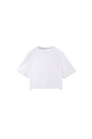 White Round-neck Short-sleeve T-shirt