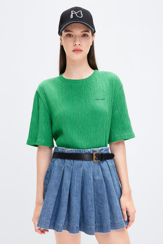 Green Slim-fit Stretchy T-shirt