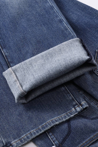 Vintage Blue Cashmere Stretch High Waist Bootcut Jeans