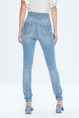 High Rise Ripped Lift Skinny Jeans