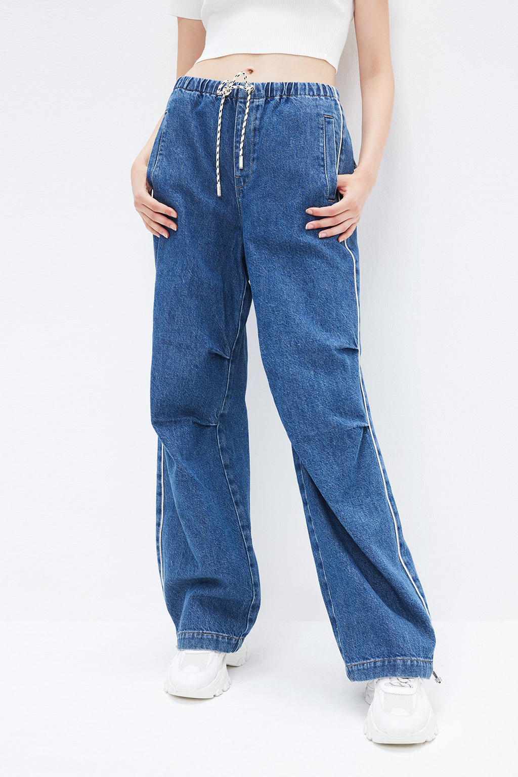 Vintage Blue Drawstring Wide Leg Jeans – MISS SIXTY