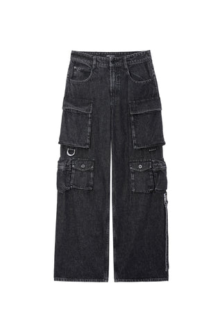 American Style Vintage Cargo Pockets Jeans