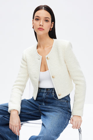 Elegance Wool Blend Short Jacket