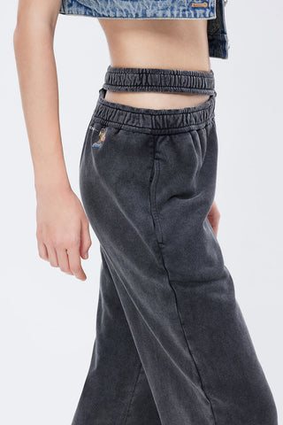 NFT Capsule Black And Gray Double Waistband Trouser