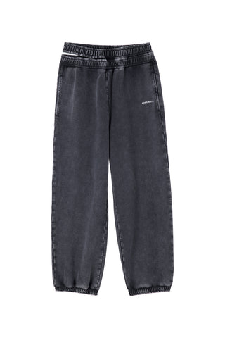 NFT Capsule Black And Gray Double Waistband Trouser