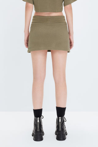 Retro Sporty Slim Fit Knit Skirt