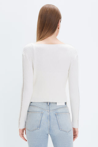 Sexy V-Neck Hollow Cotton Elastic Cropped Cardigan