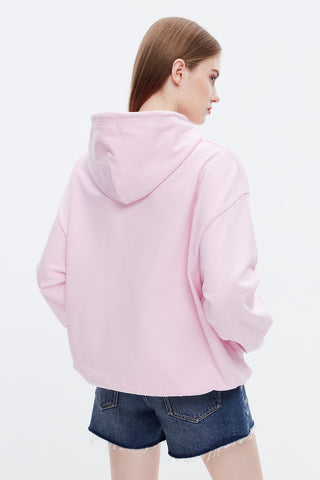 NFT Capsule Light Pink Pattern Loose Hooded Sweatshirt