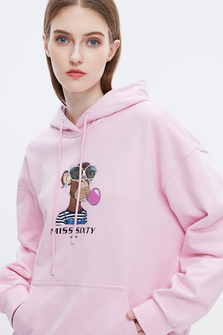 NFT Capsule Light Pink Pattern Loose Hooded Sweatshirt