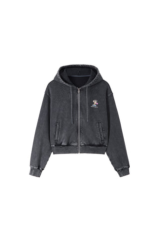 NFT Capsule Black And Gray Casual Hooded Jacket