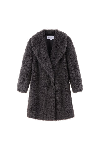 Warm Fur Jacket With Suit Collar (Eco-Friendly)