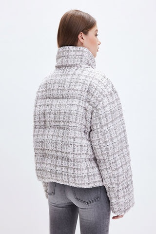 Cropped Down Jacket With Stand Collar