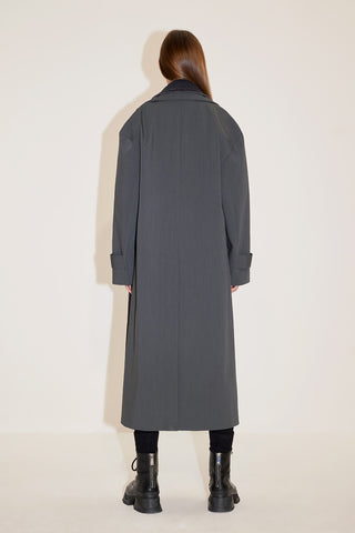 Patchwork Design Stylish Mid-Length High-End Cape Coat