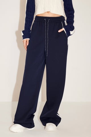 Striped Track Pant With Elastic Waist