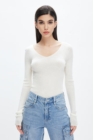 Sexy V-Neck Stretch Slim Fit Knit Wear